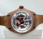 Copy Corum Bubble Squelette Automatic Watch Brown Case White Face